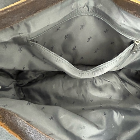 Kenneth Cole Hudson Messenger Bag Leather Brown Sparkle Crossbody NEW With Tags - Picture 9 of 16